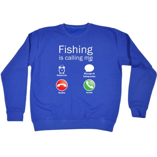 Fishing Is Calling Me Fishing Childrens Sweatshirt Funny Jumper