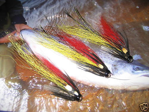 3 V Fly 3//4 pouces Ultimate RV Super comet laiton Salmon Tube Mouche /& triples