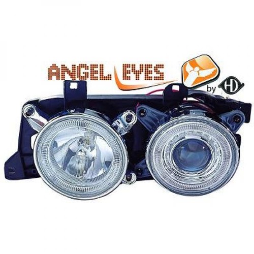 RHD LHD phares de projecteur Paire Angel Eyes clair chrome pour BMW E34 88-95