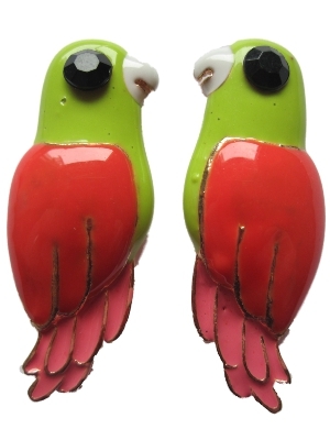 Ohrringe Ohrstecker Stecker Papagei Vogel bunt Straß Ara Zoo Kakadu 9 Farben TOP