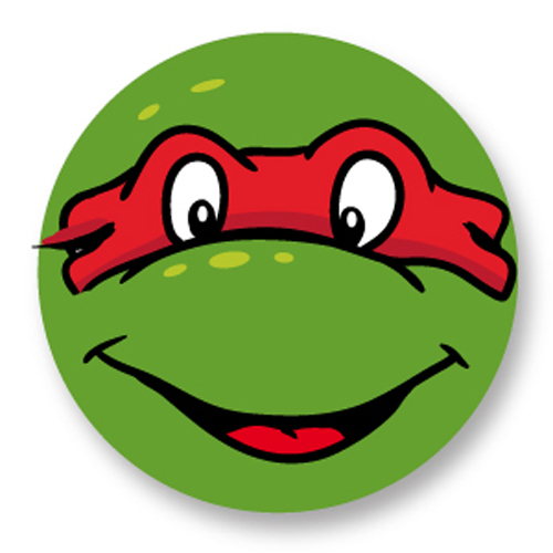 Pin Button Badge Ø25mm 1/" Tortues Ninja Teenage Mutant Turtles TMNT Raphael