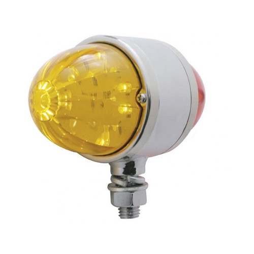17 LED Watermelon Double Face Light Amber /& Red Lens Semi Truck Cab Auxiliary
