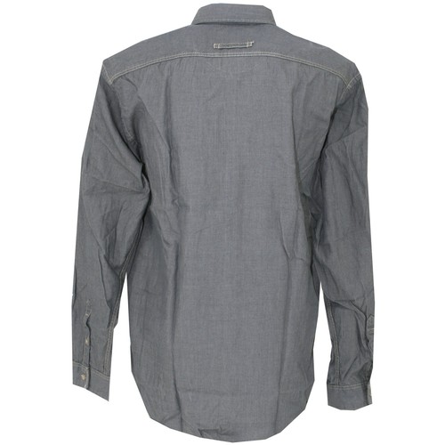21392 CAMEL ACTIVE Herren langarm Hemd Baumwolle graphitgrau Nadelstreifen