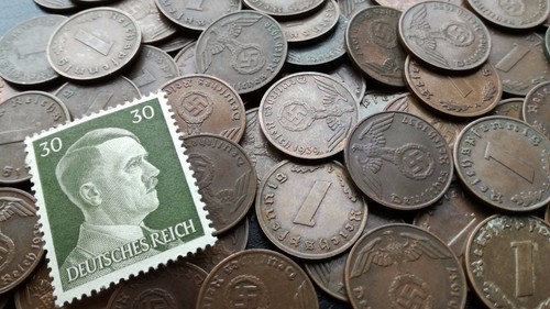 Rare Old WWII Germany 1 pfenning Coin stamp C5
