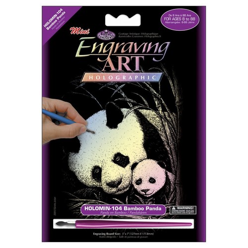 Royal /& langnickel mini holographique holomin 104 bambou panda libre p/&p