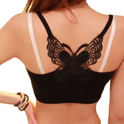 CLEARANCE Cream XS Butterfly Back Crop Tank Top Tube Bandeau Blouse Vest