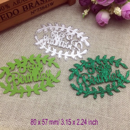 Happy Birthday Cutting Dies Metal Stencil DIY Scrapbook Album Paper Card Word