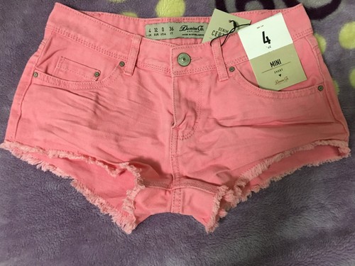 Denim Pink Mini Shorts Tapered Shorts Primark Women/'s Ladies Shorts