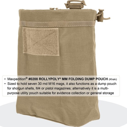 Maxpedition Rollypoly Foliage Green Folding Dump Pouch 3/" x 3/" x 1.75/" 0208F