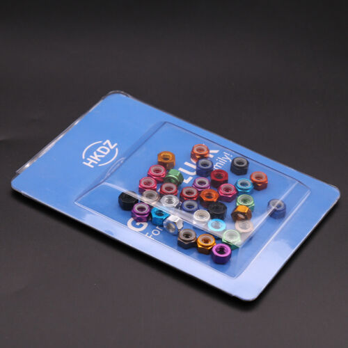 M2 M3 M4 M5 Aluminum Alloy Hex Lock Nuts Nylon Insert Locking Nuts Multicolor