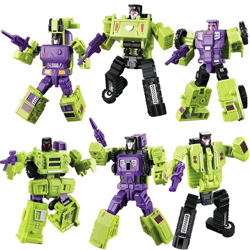 TRANSFORMERS Devastator Engineering War of God Trucks 6pc Action Figures Set Toy