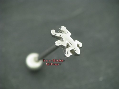 Piercing Barbell Motiv Gecko Salamander Zungenpiercing Zungenstecker Zunge Ohr