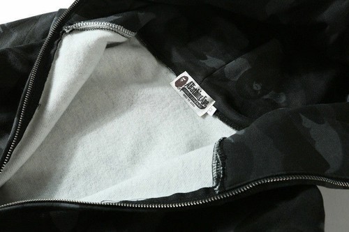 BAPE A BATHING APE Hoodie Sweater Black Shark Head Skull Full Zip Jacket Coat