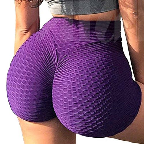 Women/'s Textured Yoga Top//Hot Shorts Sports Pants Anti-Cellulite Gym Fitness Set