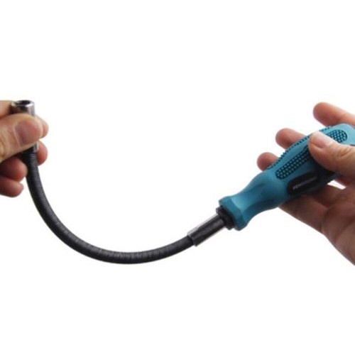 1pc Chrome Vanadium Socket Screwdriver Flexible Hex Flex Manual 12.20In Non-slip