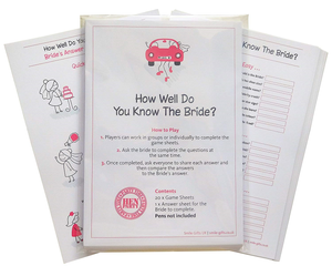 SMILE GIFTS UK How Well Do You Know The Bride Quiz Game including 20 Cards...