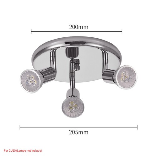 GU10 LED Deckenleuchte 3er Deckenstrahler Dreierstrahle Deckenlampe Warmweiβ
