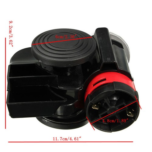12V 139db Loud Snail Ultra Compact Dual Air Horn For Car Motorcycle Yacht Boat