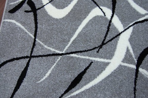 Hall Runner SILVER CHOCO GREY Width 60-120 cm ABSTRACT extra long soft RUGS
