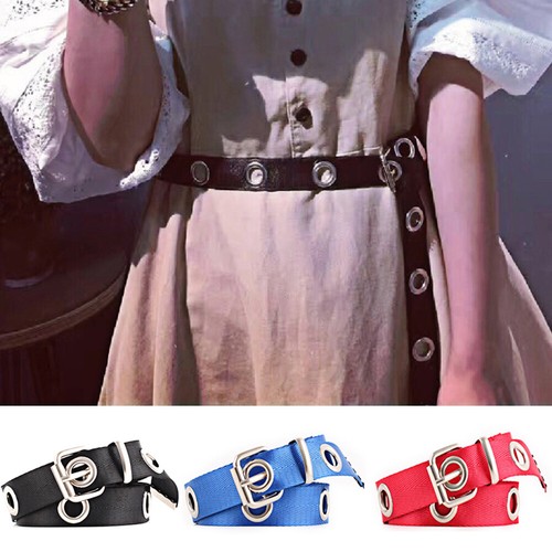 Waist Belt Universal Band Adjustable Metal Buckle Fashion Eyelets Belt For Women