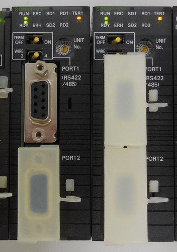 lot of 2 Omron CJ1W-SCU41-V1 serial communication unit Ver 1.3
