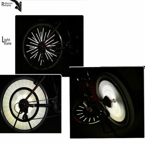 36pcs Bike Cycling Bicycle Wheel Spoke Reflector Reflective Mount Clip Tube NEW