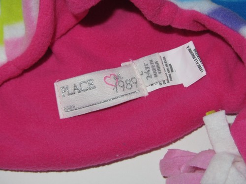 NWT Childrens Place Baby Toddler Girl Striped Winter Hat SZ 6-12 Months 2-4 T