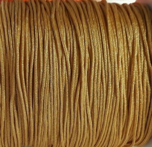 Kumihimo MA-05 De 25 a 440 metros Hilo Macrame cordon 0,8mm ORO trenzado