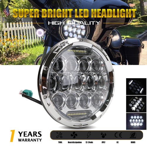 1P 7inch 105W LED Round Headlight H4 DRL Hi//Lo Beam For Jeep Wrangler CJ JK TJ
