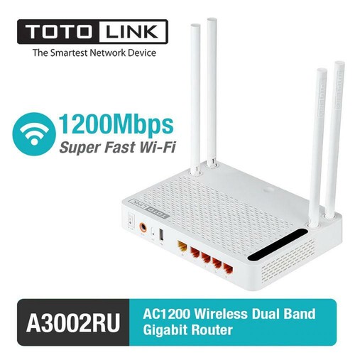 TOTOLINK A3002RU 1200M Wireless Router Repeater Wifi Signal Range Extender JF#E