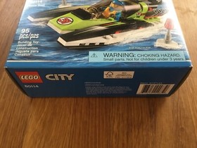 Lot of 3, LEGO City 60114 Race Boat, 60126 Tire Escape, 60106 Fire Starter Set
