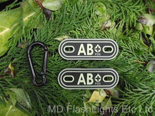 Florescent tactique groupe sanguin étiquettes d/'identification survie militaire AB