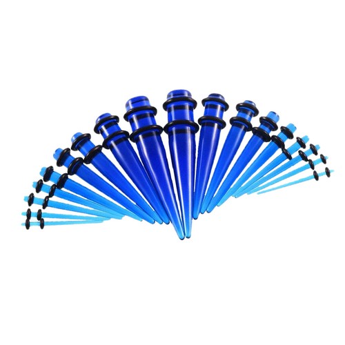 18Pcs Acrylic Ear Taper Stretcher Expanders Kit Earrings Stretching Piercing