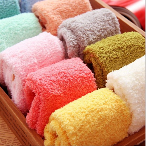 1Pair Girls Bed Socks Fluffy Warm Winter Kids Gift Soft Floor Home Accessorie ZS
