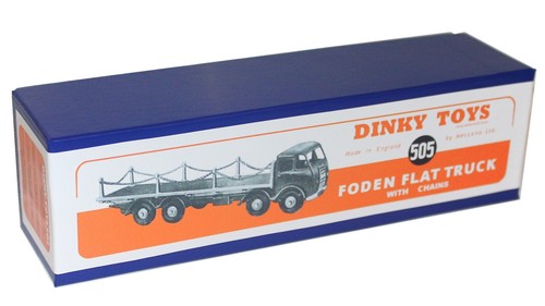 Dinky Reproduction Box 505 Foden Flat Truck avec chaînes 905 1st CAB