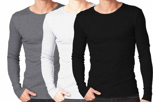 MENS UNDERWEAR LONG SLEEVE THERMAL TOP WARM LONG JOHN VEST SHIRT NEW