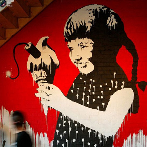 Banksy Sticker Ice Cream Girl Vinyl Decal Street Art Graffiti Car Bike Van Skate