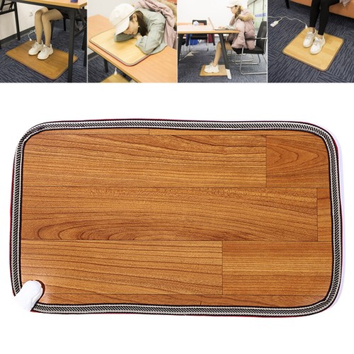 Foot Warmer Electric Mat Pad Heated Waterproof Rubber Warming Feet Rug Home Kit