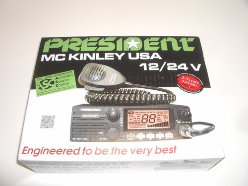 PRESIDENT MCKINLEY AM//LSB//USB 40 CHANNEL CB RADIO 12//24V COMPACT DIN SIZE