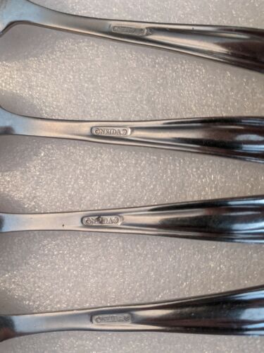 Details about  / 4 PIECE ONIEDA SOUP SPOON SET STAINLESS LINCOLN LINDEN PATTERN 7/" SPOONS