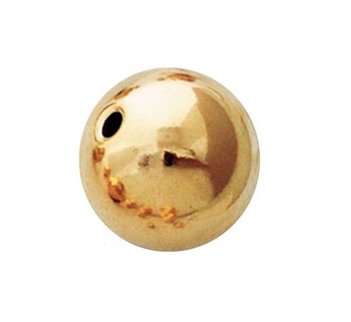 14 K Gold Filled 5 MM Bright Seamless Round Beads Pkg. Of 50