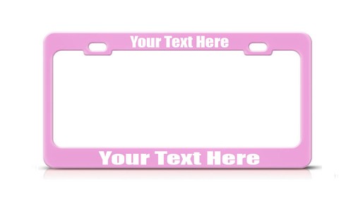 Custom Made Personalized CHROME License Plate Frame COOPER Tag Cover Metal