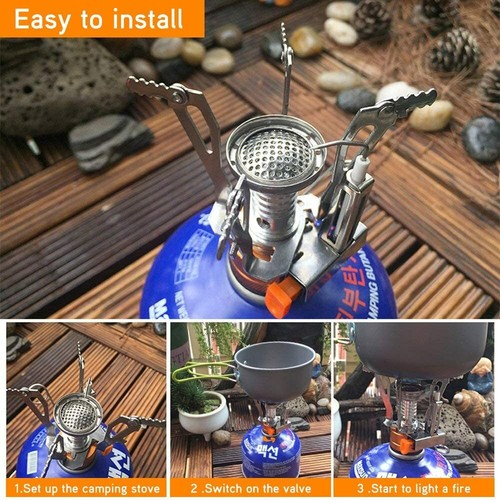 Tragbarer Outdoor Gasherd Camping Butangasbrenner Faltbare Elektronik