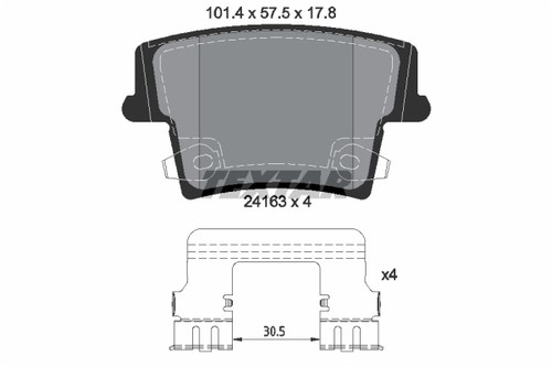 TEXTAR BREMSSCHEIBEN BELÄGE HINTEN Ø320 CHRYSLER 300 C 300 C Touring 3890305