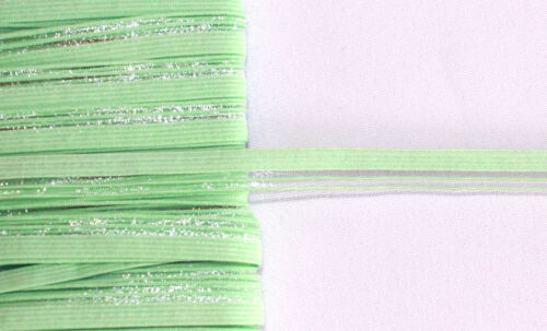 1,29€//m 2 m Gummi Borte Zierband 10 mm mint grün Gummiband Elastikborte