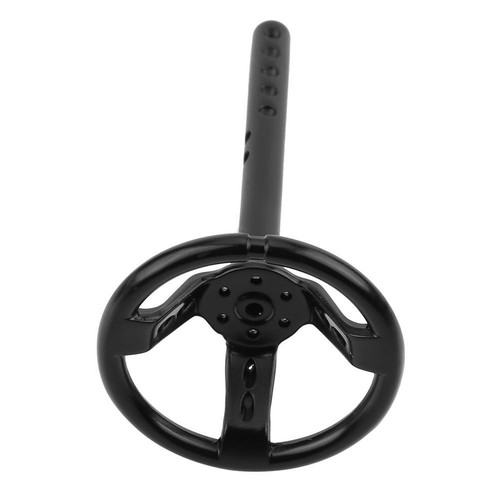Universal Black Metal Steering Wheel RC Accessory for 1//10 Scale RC Crawler Car