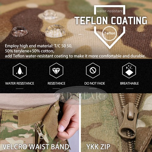 IDOGEAR G3 Combat Pants w// Knee Pads Airsoft Tactical Trousers Camo Multicam