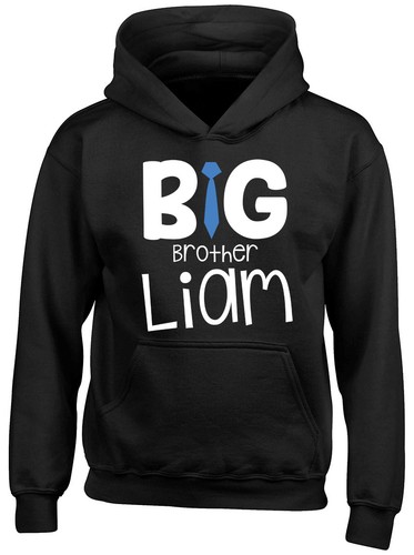 Personalised Any Name Big Brother Boys Kids Hooded Top Hoodie