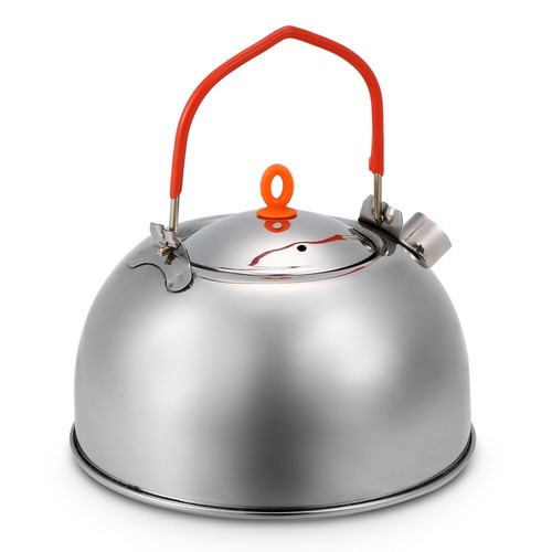0.6L Edelstahl Teekessel Tragbare Outdoor Camping Wandern Wasserkocher I9L4