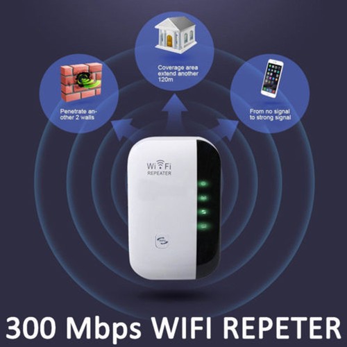 300Mbps WiFi Repeater Wireless Amplifier Network Extender Signal Range Booster